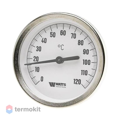 Watts Термометр биметаллический с погружной гильзой и самоуплотнением 80/50 10005935