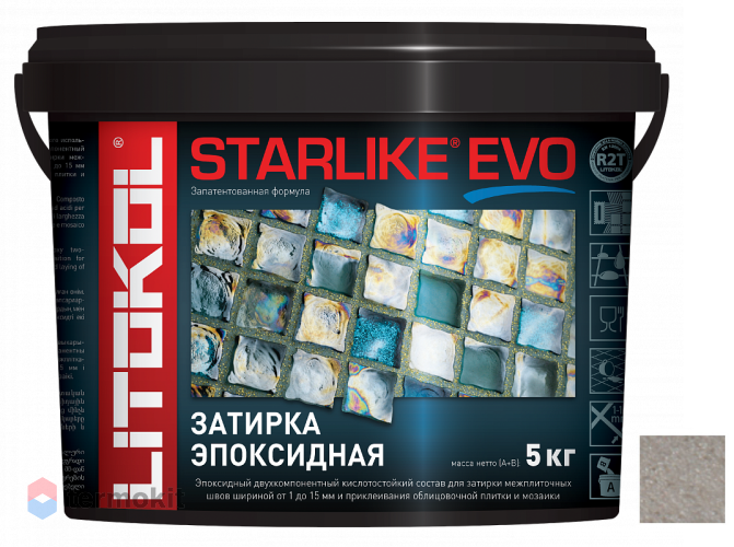 Затирка Litokol эпоксидная Starlike Evo S.215 Tortora 5кг