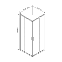 Душевой уголок Vincea Garda 1900x1100x1000 брашированное золото VSS-1G1011CLG