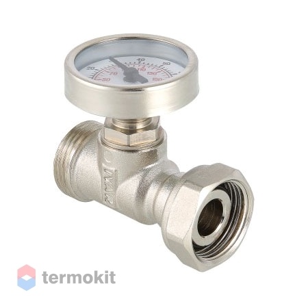 Valtec Тройник с термометром 3/4" евроконус