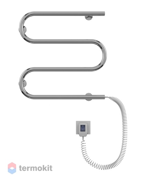 Электрический полотенцесушитель Terminus М-образный 25 ПСЭ 500x525 ТЭН Пр.