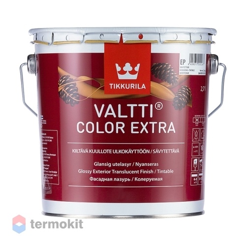 Tikkurila Valtti Color Extra,Колеруемая фасадная лазурь,2,7л