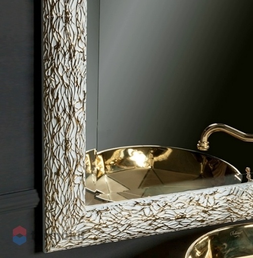 Зеркало Armadi Art NeoArt Linea 75 белый/золото 534
