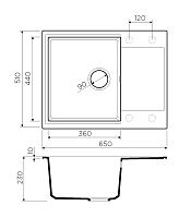 Мойка для кухни Omoikiri Daisen-65-BL 4993684