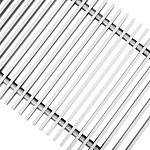 Декоративные решетки Techno ширина 350 мм Алюминиевые Серебряные