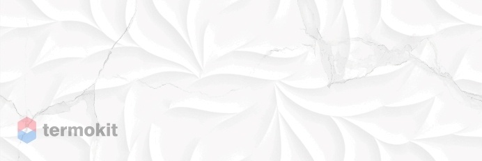 Керамическая плитка Kerasol Agoda Leaves Blanco Rect настенная 30x90