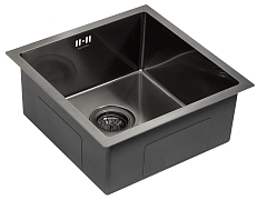 Мойка для кухни Paulmark Gerberg вороненая сталь PM254444-GM