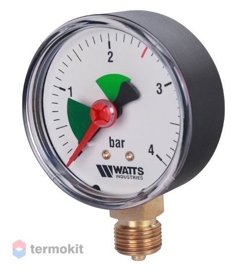 Watts Манометр радиальный 63мм нр 1/4"х 4 бар