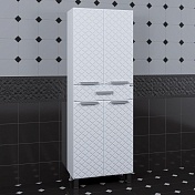 Шкаф-колонна СанТа Калипсо 60 напольный/подвесной белый глянец 517004N