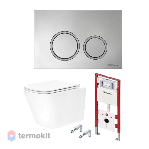 Инсталляция с подвесным унитазом TECE TECEspring с клавишей смыва K401101WCS