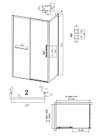 Душевой уголок Grossman Style 1950x1100x1000 черный матовый 120.K33.05.1110.21.00