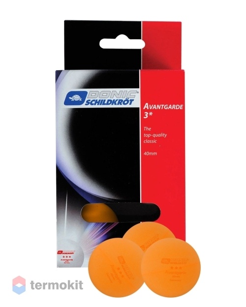 Мячики для н/тенниса Donic AVANTGARDE 3, 6 штук, оранжевый 618037