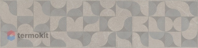 Керамическая плитка Kerama Marazzi Авенида AZ/B005/11232R серый светлый матовый обрезной бордюр 14,5x60