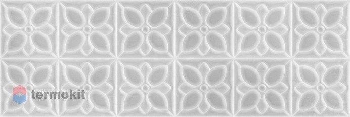 Керамическая плитка Mei Lissabon LBU093D рельеф квадраты серый 25x75