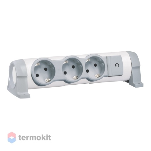 Удлинитель Legrand "Комфорт" 3 розетки с/з, без шнура, 3500W, фиксируемый поворотный блок 694624