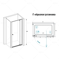 Душевой уголок RGW Passage 1850x1000x1000 черный матовый 41083200-014