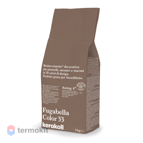Затирка Kerakoll Fugabella Color полимерцементная 33 (3 кг мешок)