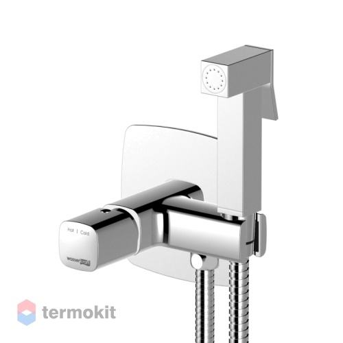 Встраиваемый смеситель с гигиеническим душем WasserKRAFT Naab хром 8638