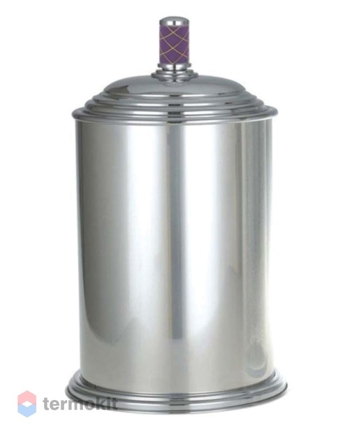 Ведро для мусора Boheme MURANO CHROME металл (фиолетовое) 10907-V-CR