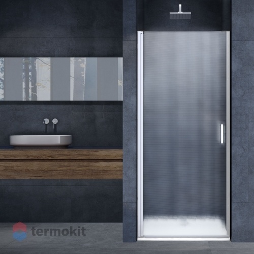 Душевая дверь Vincea Alpha 650x1950 (текстурное стекло) хром VDP-3AL650MT