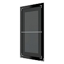 Зеркало в багетной раме EVOFORM DEFINITE FLOOR 79 белая кожа с хромом BY 6041