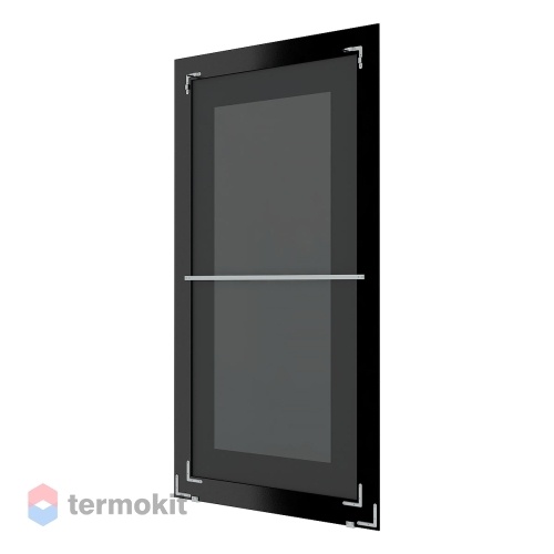 Зеркало в багетной раме EVOFORM DEFINITE FLOOR 79 белая кожа с хромом BY 6041