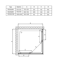 Душевой уголок Vincea Alpha 1900x900x900 вороненая сталь VSS-3AL900CLGM