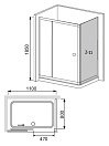 Душевой уголок RGW Classic CL-45 110х80х185 04094518-51 (шиншилла) Хром
