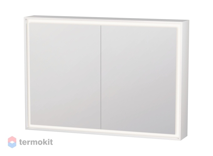 Зеркальный шкаф Duravit L-Cube 100 с подсветкой белый глянец LC755200000