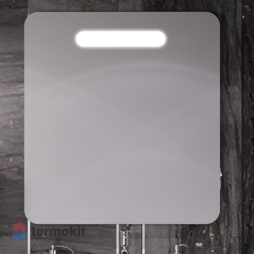 Зеркало Opadiris Арабеско 80 с подсветкой белый глянец Z0000012625