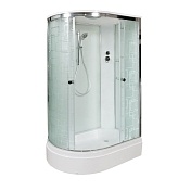 Душевая кабина Deto ЕМ 120x80 Хром (узорчатое стекло) ЕМ2712 R стандартная