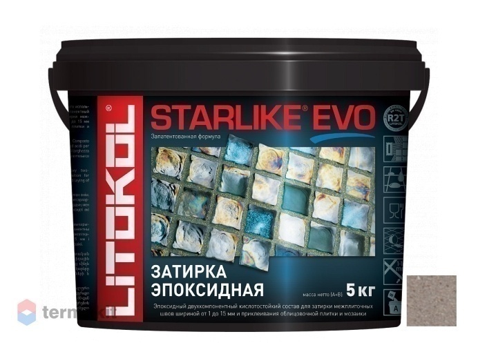 Затирка Litokol эпоксидная Starlike Evo S.225 Tabacco 5кг