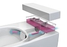 Чаша унитаза подвесного Vitra D-Light с бачком для чистящей жидкости VitrA fresh 5910B003-1086