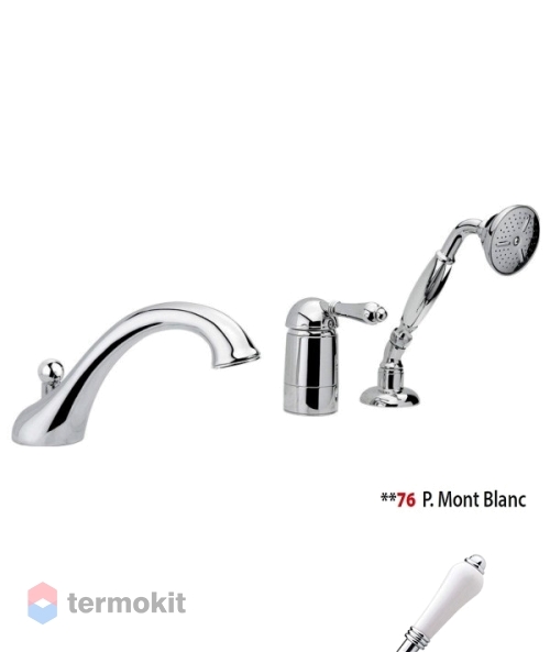 Смеситель на борт ванны Nicolazzi Classico Monokomandi хром 3414CR76