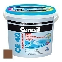 Затирка Ceresit СЕ 40/2 Aquastatic водоотталкивающая Темно-коричневый 58 (2 кг)