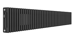 Стальной трубчатый радиатор Kohr Heim 3030/38 секций с боковым подключением 3/4 черный