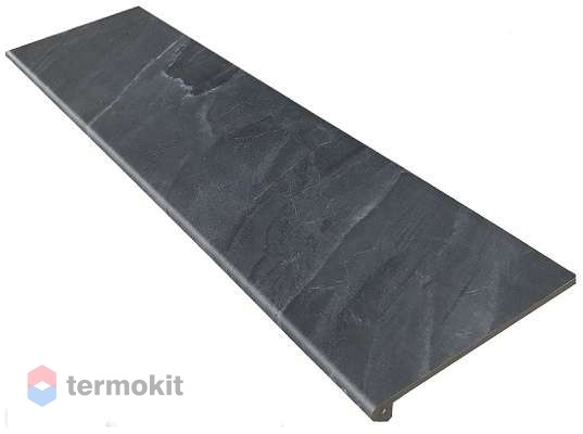 Ступень Gres de Aragon Tibet Anti-Slip Antracita фронтальная 31,5x120
