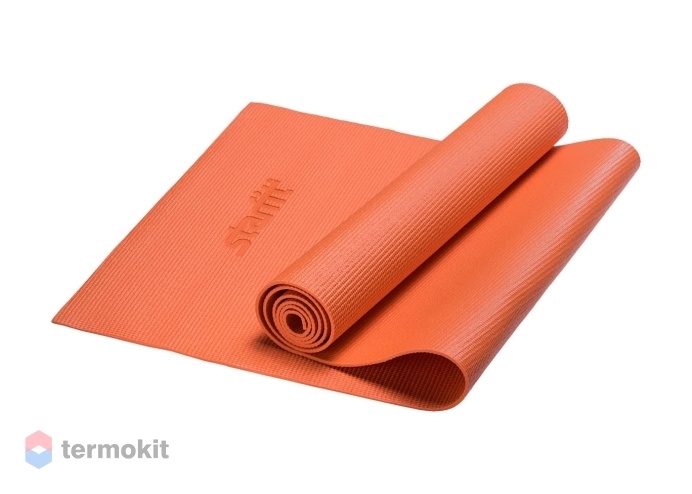 Коврик для йоги Starfit FM-101 PVC 173x61x0,4 см, оранжевый