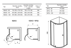 Душевой уголок Ravak Nexty NSKK3 1950x800x800 белый 3O644100Z1