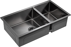 Мойка для кухни Paulmark AXEL вороненая сталь PM227844-GM