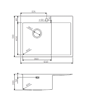 Мойка для кухни Omoikiri Akisame 65-GM-L 4973097
