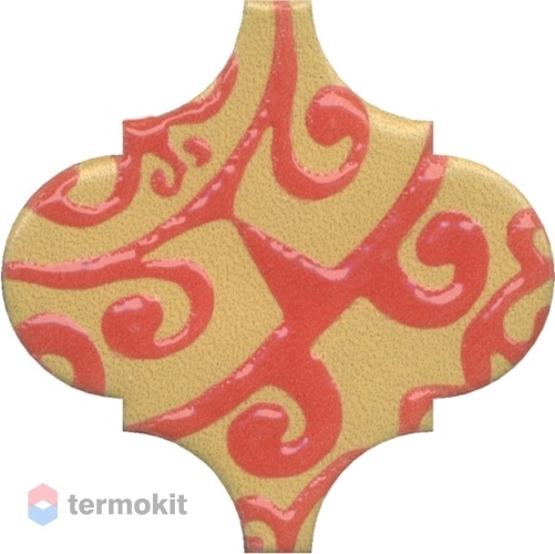 Керамическая плитка Kerama Marazzi Арабески Майолика OS/A39/65000 орнамент декор 6,5x6,5