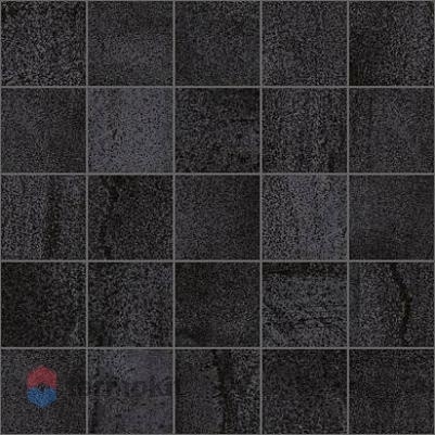 Керамическая плитка Laparet Metallica Декор мозаичный чёрный MM34034 25х25