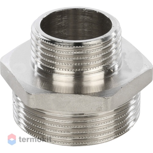 STOUT Ниппель переходной НН 1 1/2" x 1" никелированный