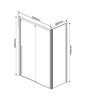 Душевой уголок Vincea Lugano 1900x1300x900 хром VSR-1L9013CL-1