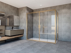 Душевой уголок Vincea Garda 1900x1700x1000 золото брашированное VSR-1G21017CLG