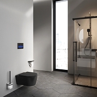 Унитаз подвесной AM.PM Func с сиденьем микролифт черный матовый C8F1701MBSC