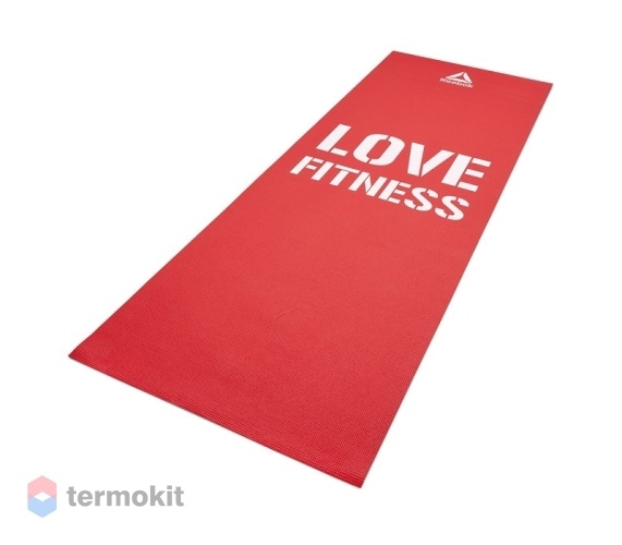 Тренировочный коврик Reebok Love для фитнеса тонкий красн RAMT-11024RDL