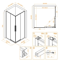 Душевой уголок RGW Stilvoll SV-31G 900x900x1950 золото 32323199-16