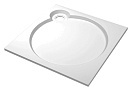 Поддон встраиваемый из искуственного мрамора Cezares TRAY-S-A-90-56-W
